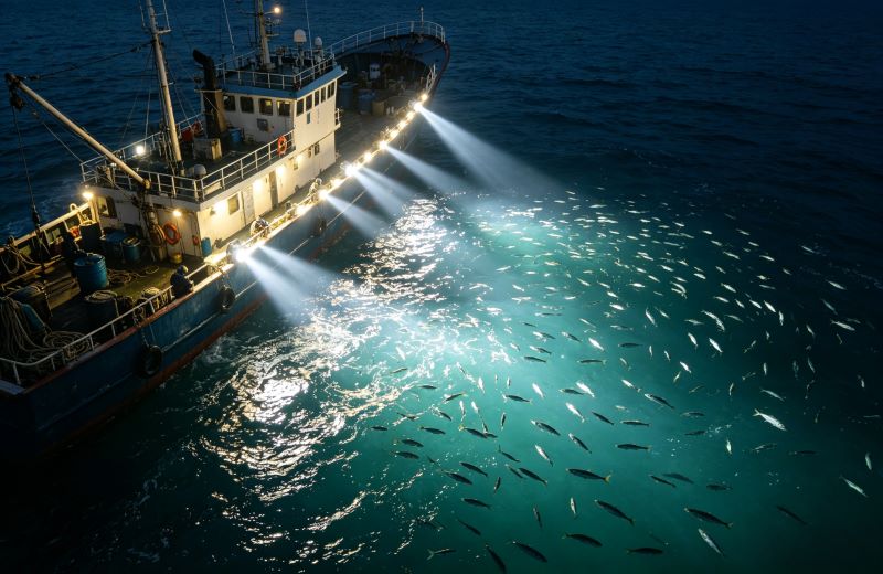 High power fishing attracting light for ocean 