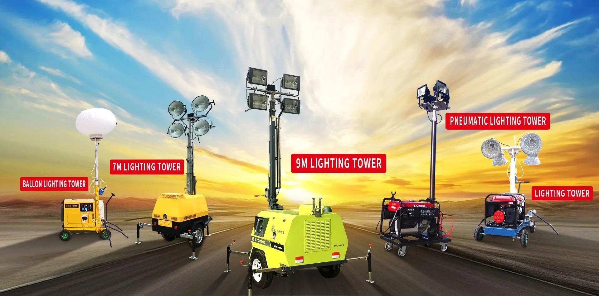 Trailer-Mounted LED Mobile Light Tower