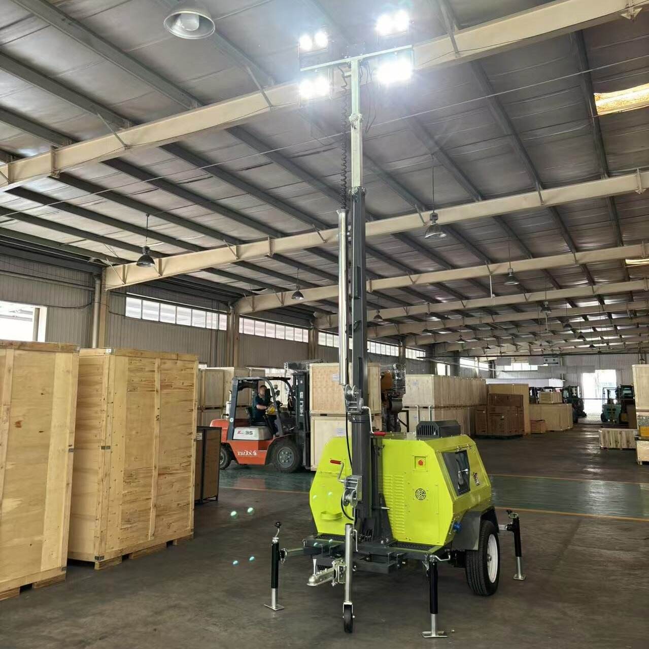 Construction Site Towable Light Tower with Generator