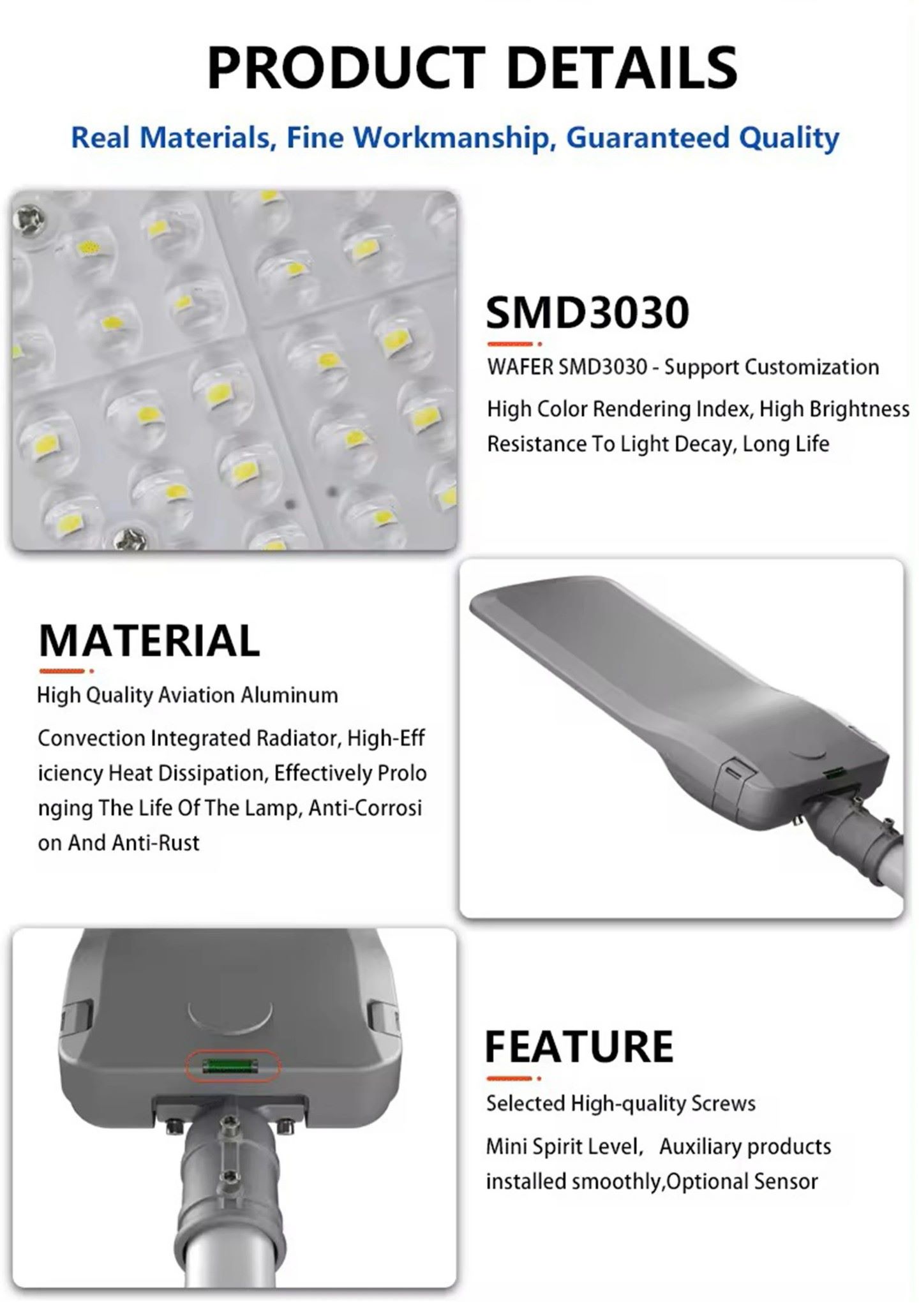 TEL Street Light with 5 Years Full Factory Warranty