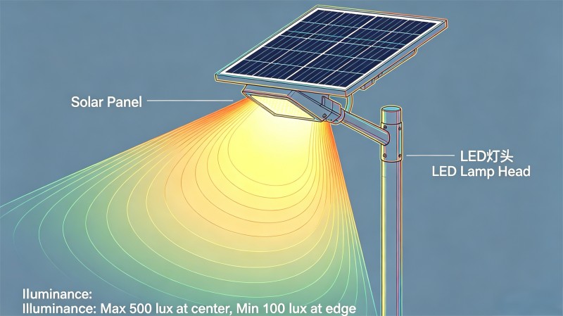Illuminance Simulation of Solar Street Lights