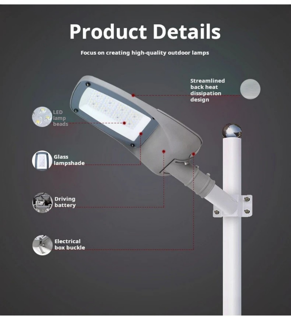  YS series IP66 waterproof LED street light