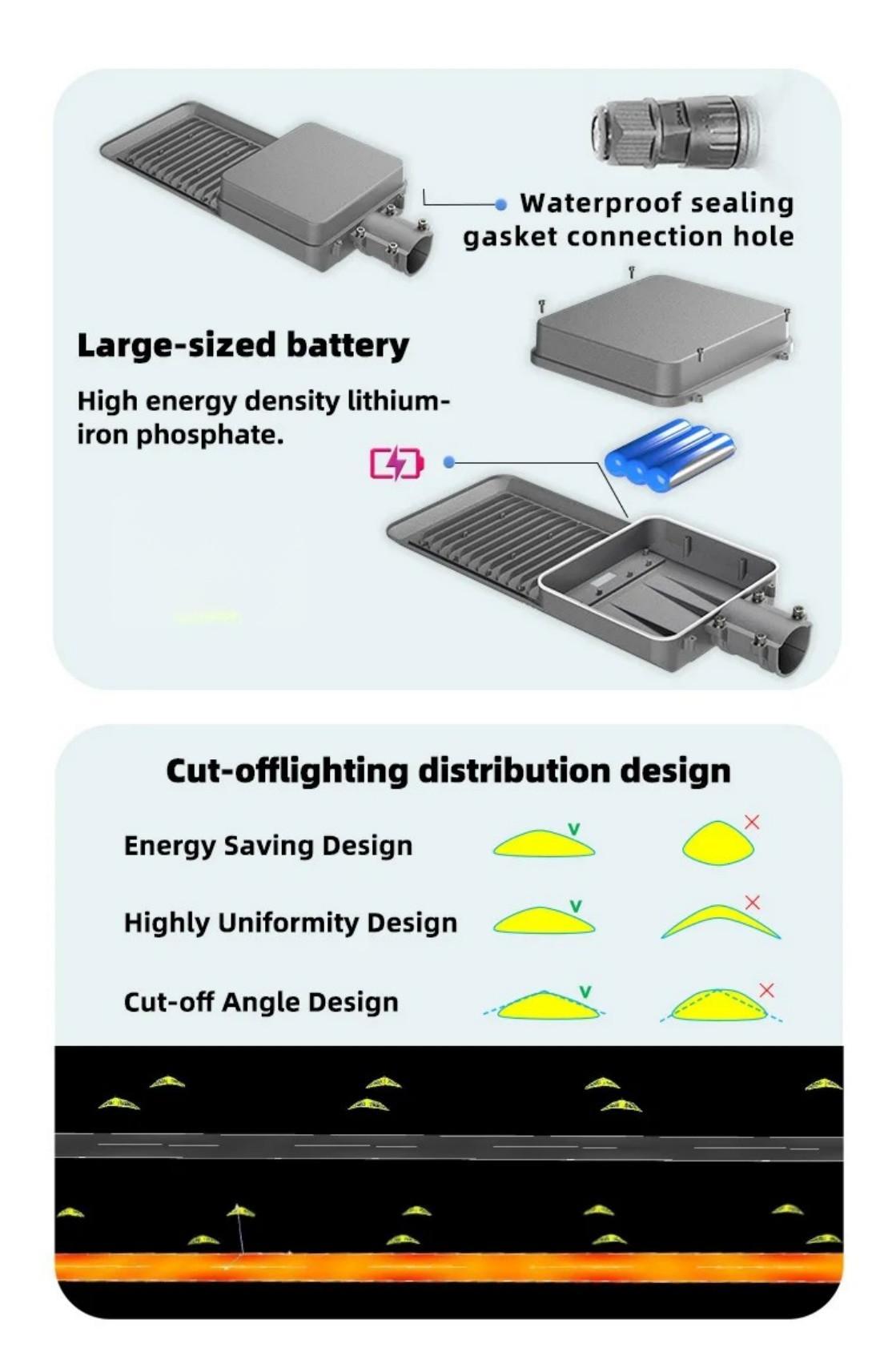  solar street light IP65 waterproof