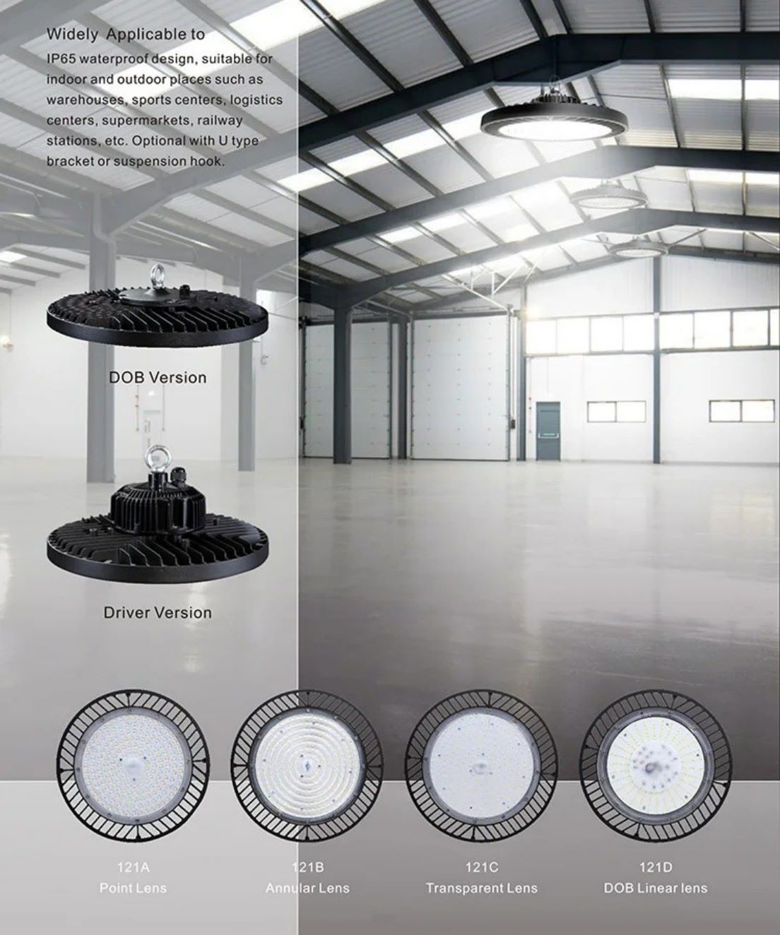 Industrial UFO LED High Bay Light For Warehouse Factory