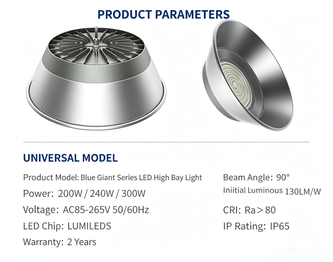 100W-240W Energy Saving Warehouse LED High Bay Light