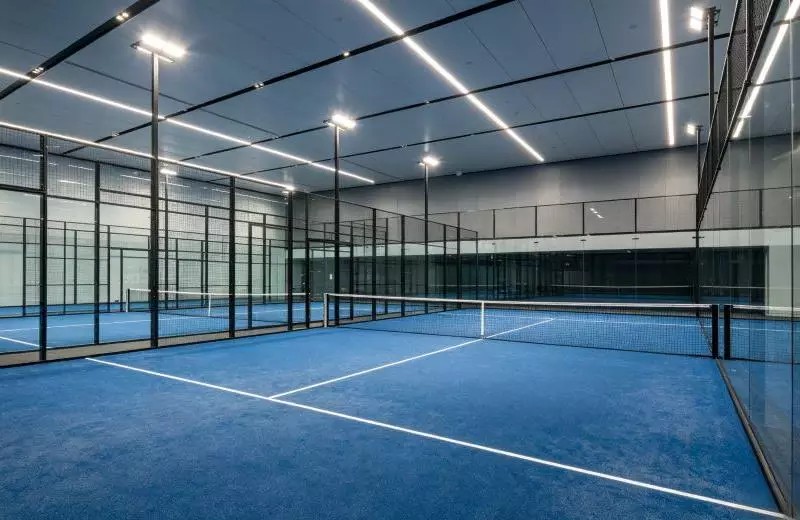#PadelBox Bermondsey Indoor Padel Court Lighting 