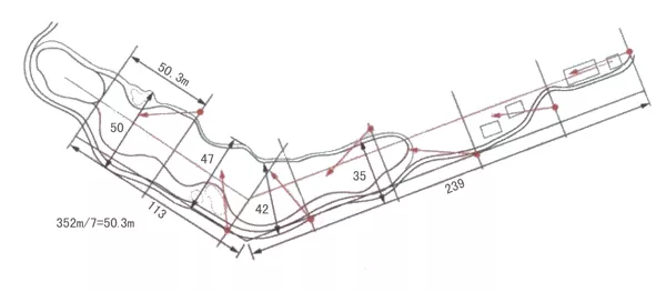 Dog Leg Cave Lighting Pole Layout