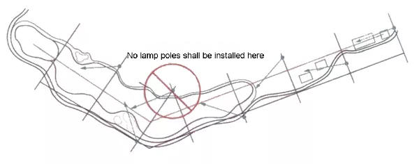 Dog Leg Cave Lighting Pole Layout