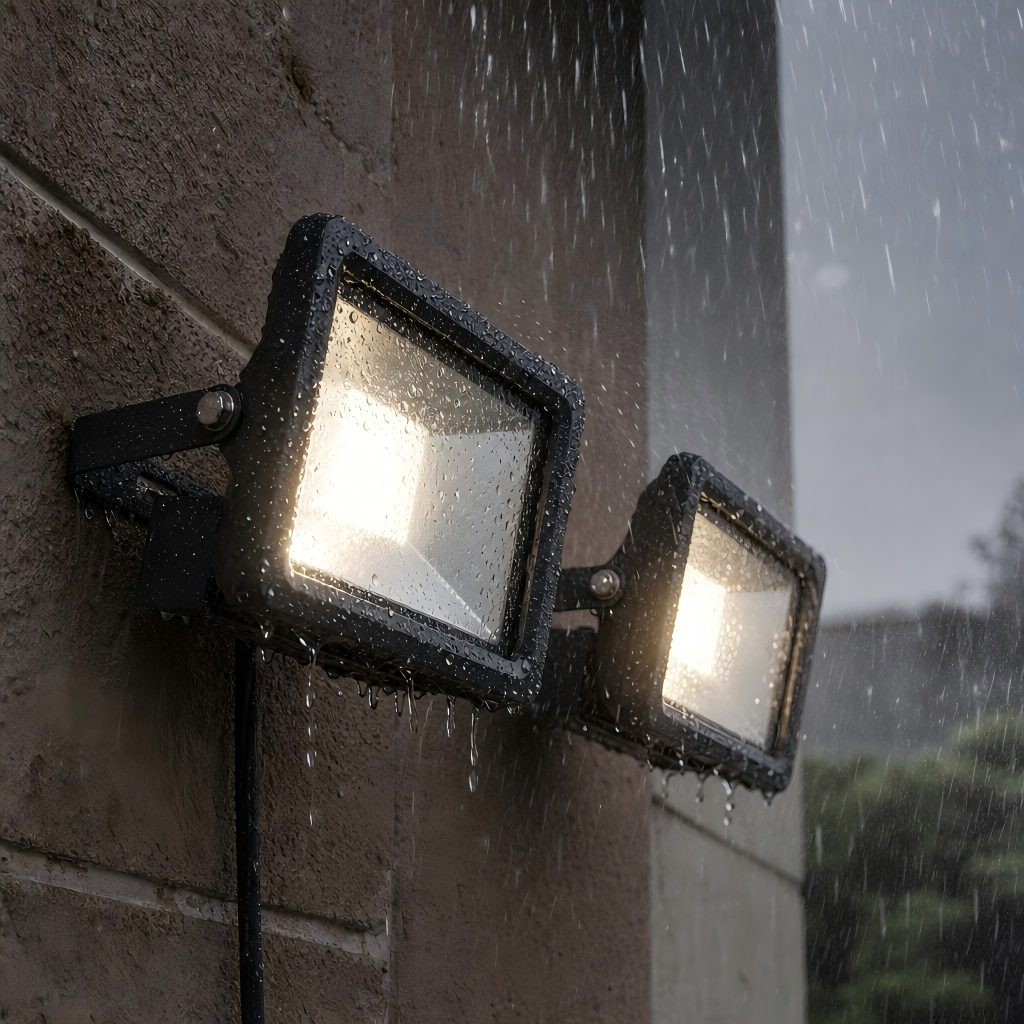 Outdoor floodlights