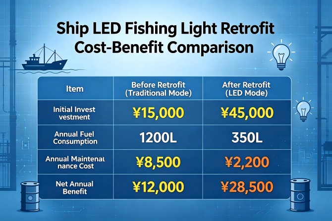 Marine LED Fish Attracting Light Retrofit ROI