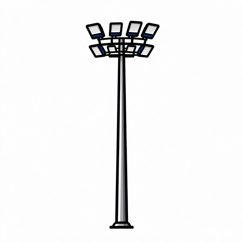 Custom high mast pole height 10m to 40m