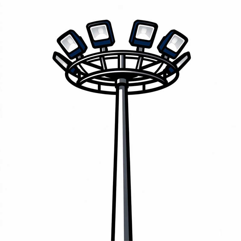 Coastal anti-corrosion hot-dip galvanized high mast pole