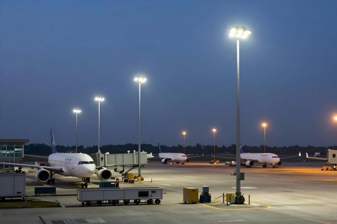 تحديث إضاءة أعمدة LED العالية في ساحة المطار: المزايا والعيوب الشائعة